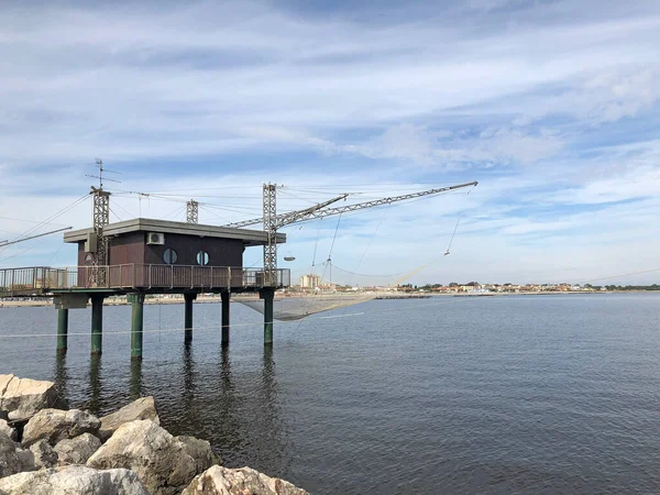 Fiskeläge Vid Porto Garibaldi Emilia Romagna Kust Italien Det Viktig — Stockfoto