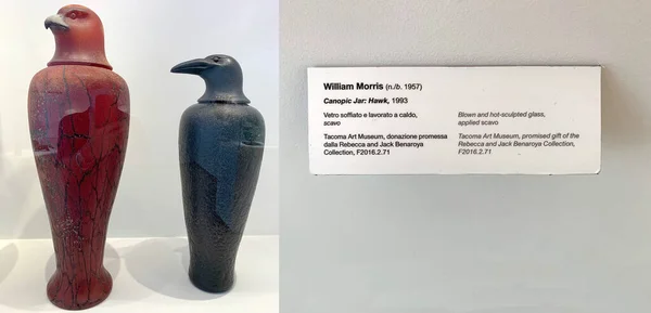 2009 Canopic Jar Hawk 1993 William Morris Glass Artist 바늘두더지를 — 스톡 사진