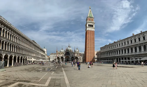 Piazza San Marco Mark Meydanı Katedral Talya Nın Kuzeyindeki Venedik — Stok fotoğraf