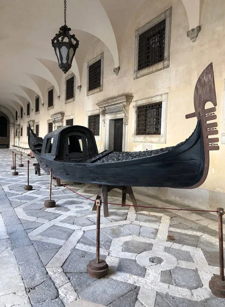 Gondola Palazzo Ducale Paazzo Ducale Palazzo Costruito Stile Gotico Veneziano — Foto Stock