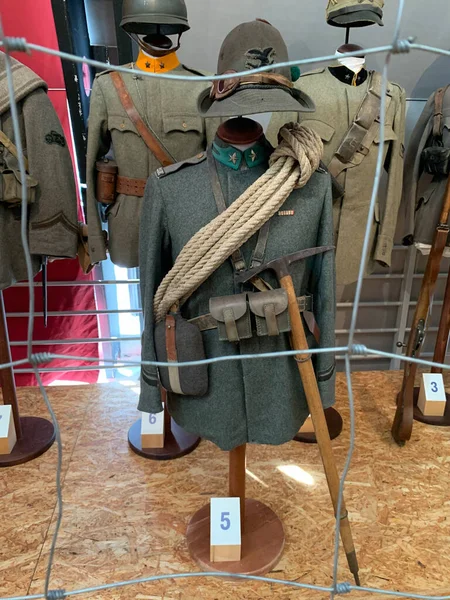 Uniformes Nas Dolomitas Durante Primeira Guerra Mundial Itália Guerra Mundial — Fotografia de Stock