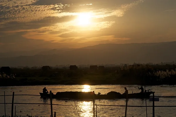 Inlemeer bij de zonsondergang — Stockfoto