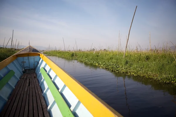 Floating gardens on the Lake Inle Myanmar — Stock fotografie