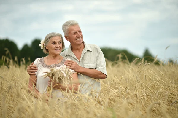 Feliz pareja de ancianos en verano — Foto de Stock