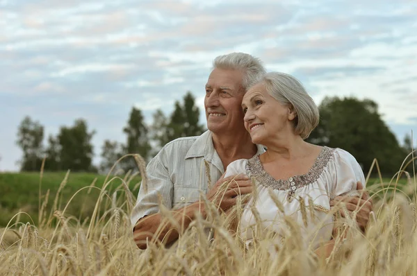 Glückliches Seniorenpaar im Sommer — Stockfoto