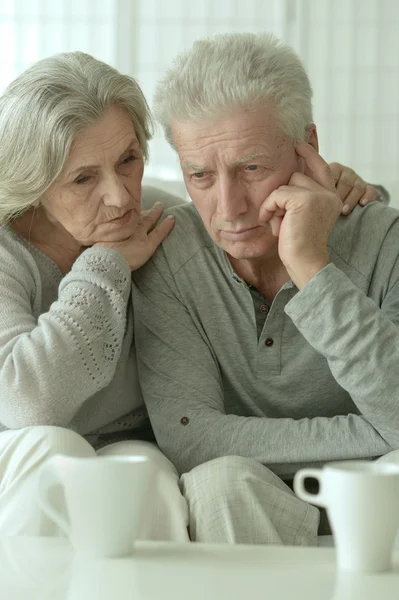 Mature couple in the room — Stock Photo, Image