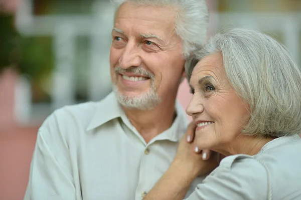 Happy  Mature couple in town — Stock Photo, Image