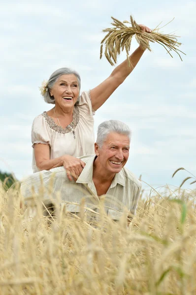 Happy senior couple in summer — Stock Photo, Image