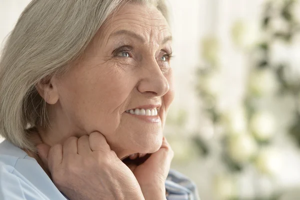 Retrato de una hermosa anciana — Foto de Stock