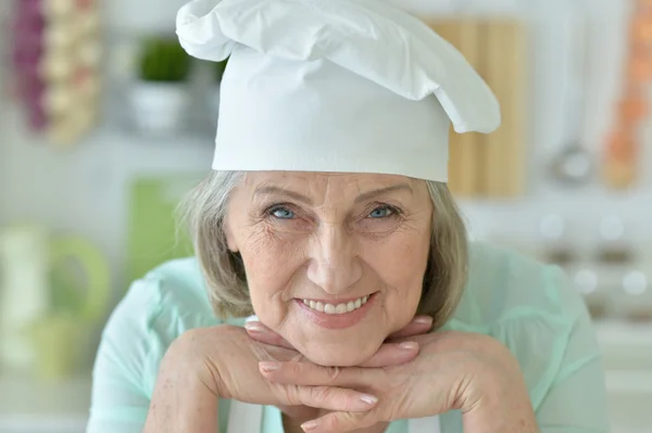 Senior chef donna — Foto Stock