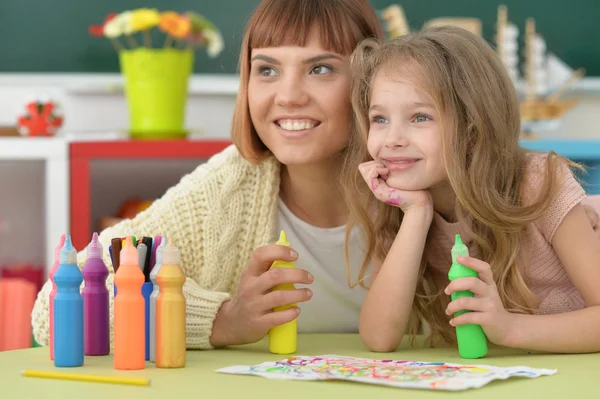 Scuola elementare classe d'arte — Foto Stock