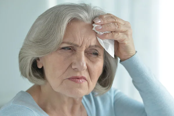 Ill Senior woman — Stock Photo, Image