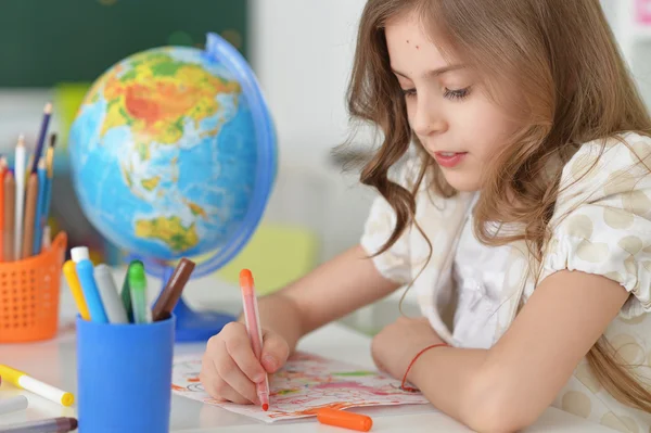 Estudante menina na classe — Fotografia de Stock