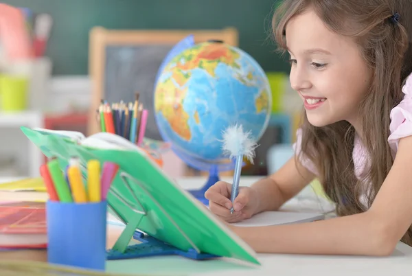 Student girl at class — Stock Photo, Image