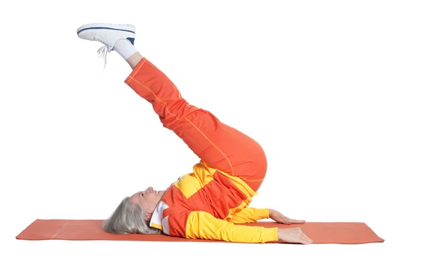 Senior woman exercising — Stock Photo, Image