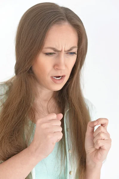 Angry woman portrait — Stock Photo, Image