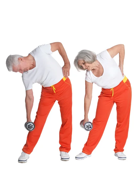 Retrato de Exercício de Casal Sênior — Fotografia de Stock