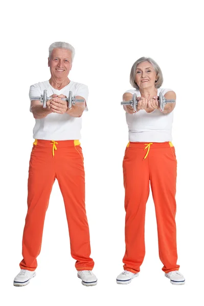 Portrait of Senior Couple Exercising — Stock Photo, Image