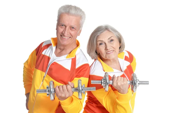 Retrato de Exercício de Casal Sênior — Fotografia de Stock