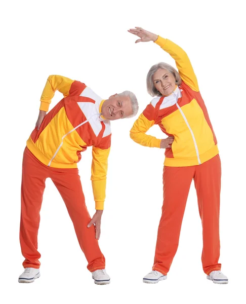 Portrait of Senior Couple Exercising — Stock Photo, Image