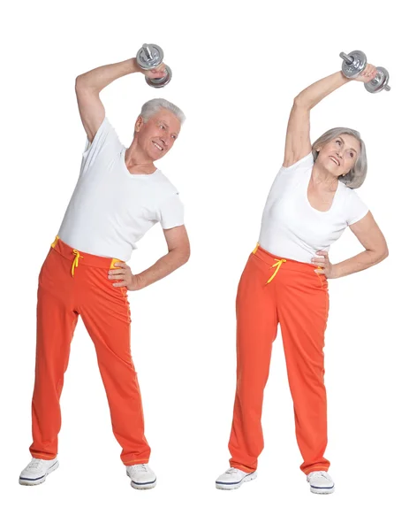 Portrait of Senior Couple Exercising — Stock Photo, Image