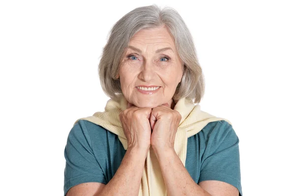 Porträt der schönen Seniorin — Stockfoto