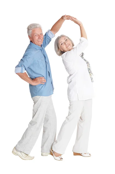 Yaşlı çift dans — Stok fotoğraf