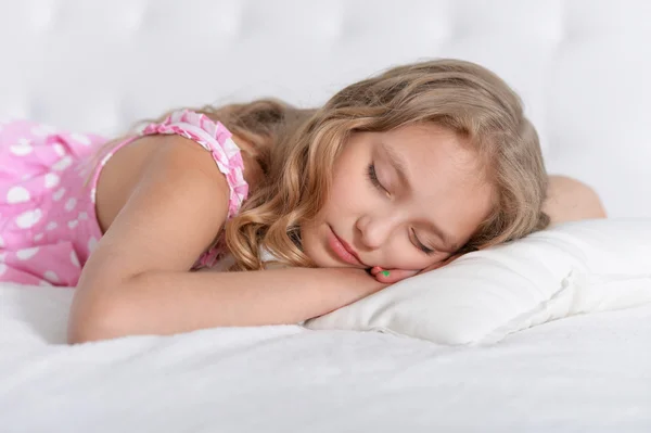 Carino bambina dormire — Foto Stock