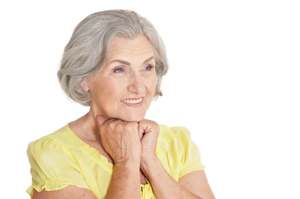 Porträt der schönen Seniorin — Stockfoto