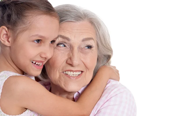 Grootmoeder met haar schattige kleindochter — Stockfoto