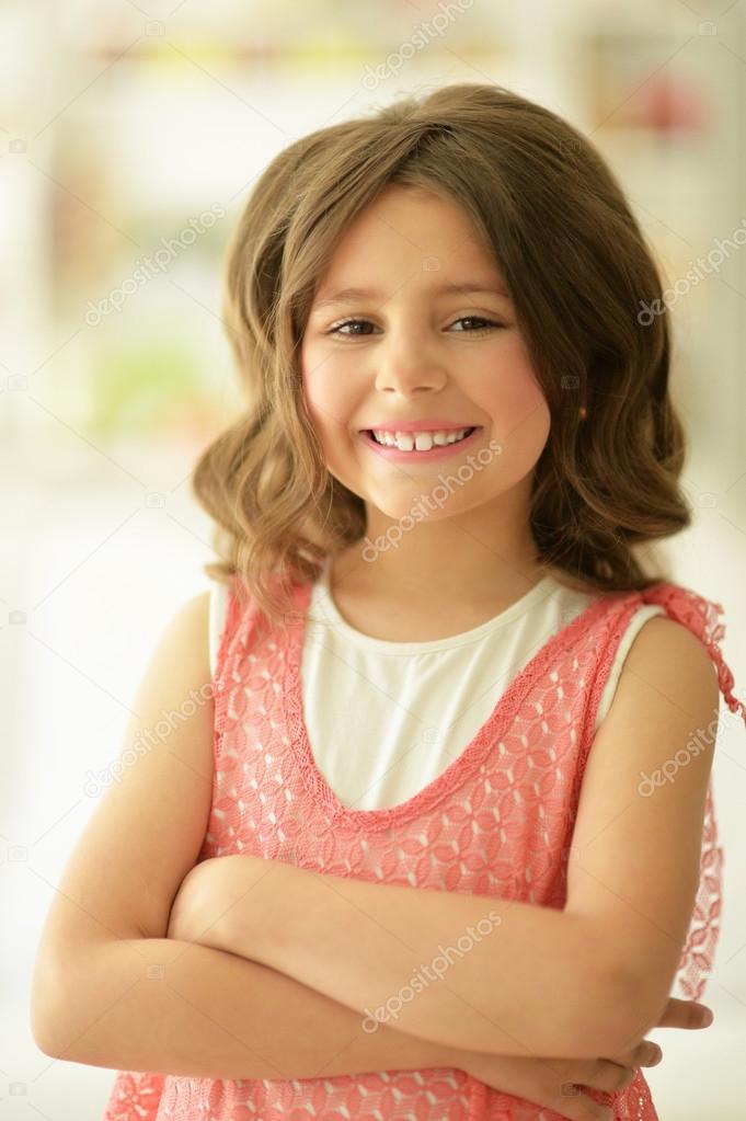 Cute little girl posing Stock Photo 06 free download