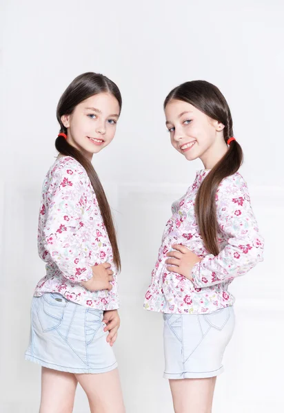 Cute little girls posing — Stock Photo, Image