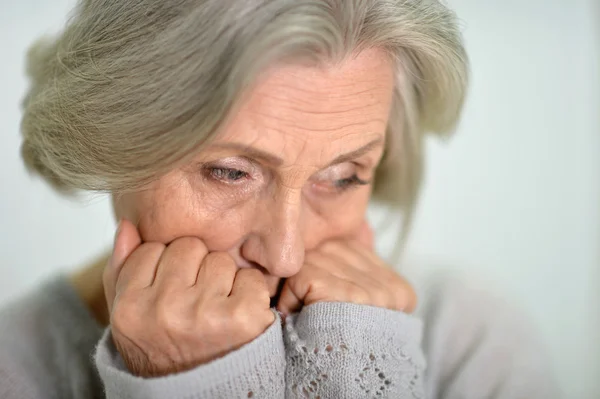 Melancholy Senior woman — Stock Photo, Image