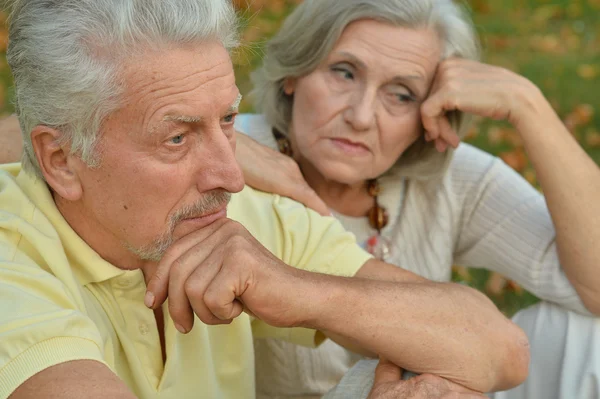 Sad senior couple — Stock Photo, Image