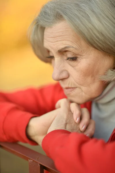 Nice sad old woman — Stock Photo, Image