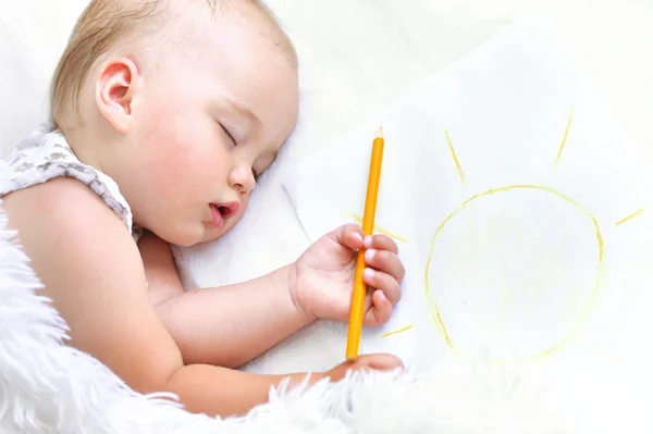 Cute Sleeping baby girl — Stock Photo, Image