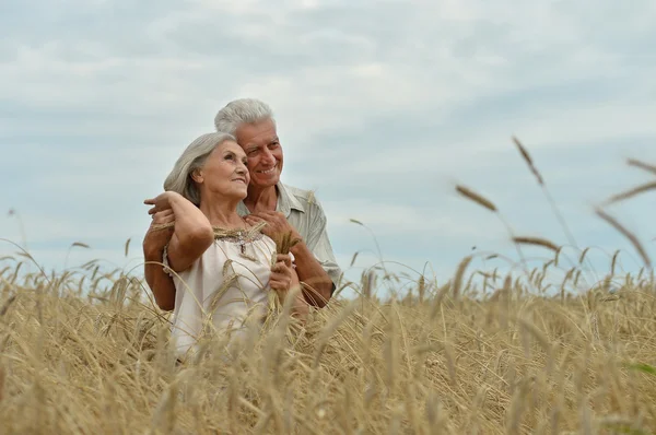 Gelukkige senior paar in de zomer — Stockfoto