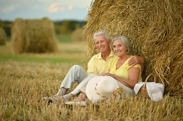 Boldog idősebb pár nyári — Stock Fotó