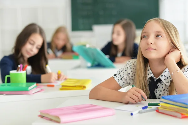 Children at school in lessons — Stock Photo, Image