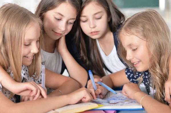 Children at school in lessons — Stock Photo, Image
