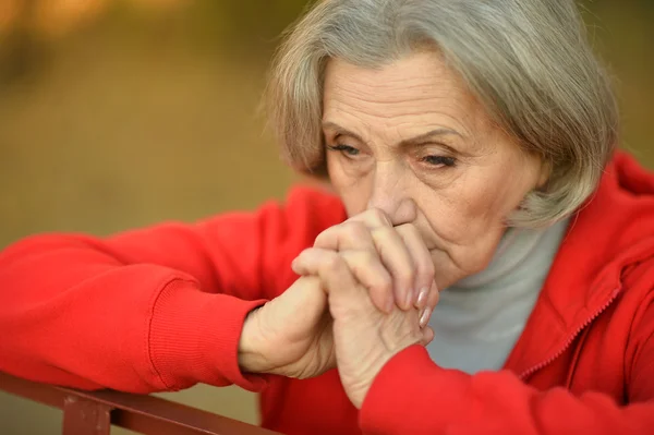 Senior sad woman Stock Picture