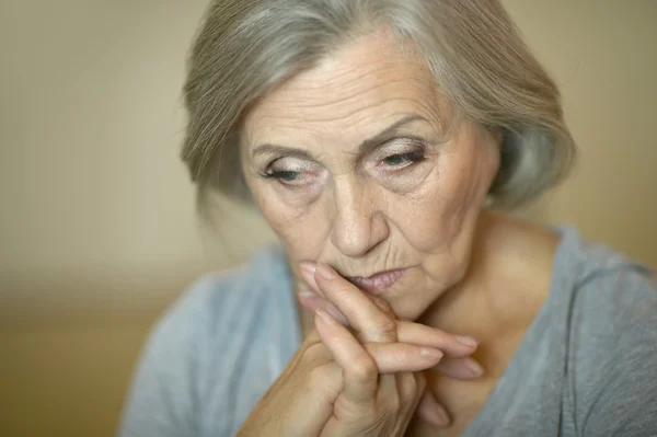 Tired senior woman — Stock Photo, Image