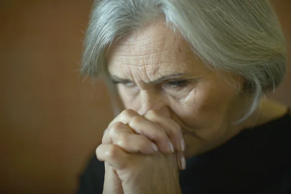 Tired senior woman — Stock Photo, Image