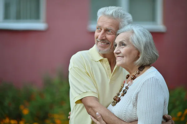 Lächelndes Seniorenpaar — Stockfoto