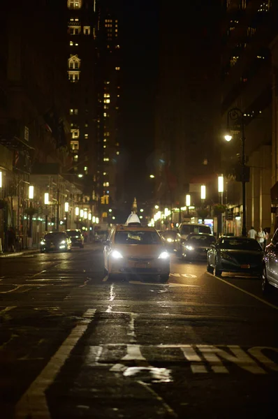 Wieczorna Scena Uliczna Nowym Jorku — Zdjęcie stockowe