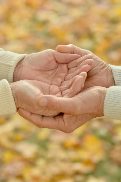 Senior Couple Holding Hands Together — Stock Photo, Image