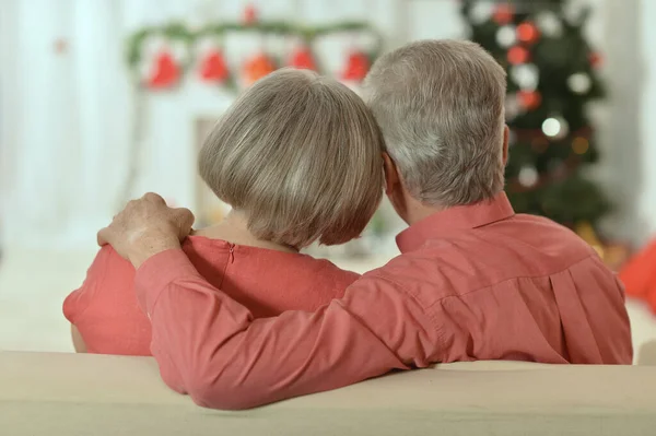 Feliz Casal Sênior Casa — Fotografia de Stock