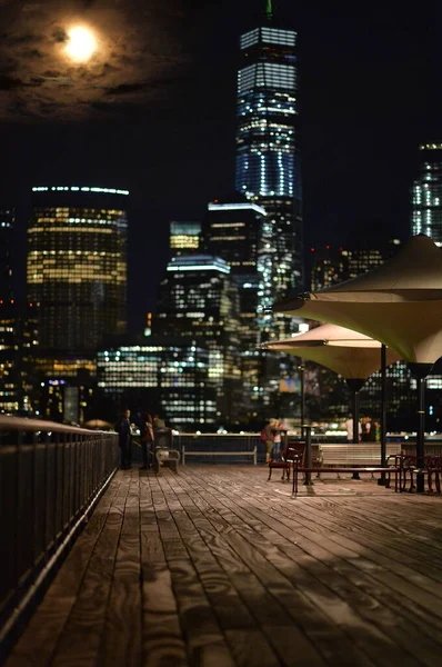 Beautiful City Skyline Night Usa — Stock Photo, Image