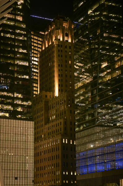 Mooie Skyline Van Stad Nachts Verenigde Staten — Stockfoto
