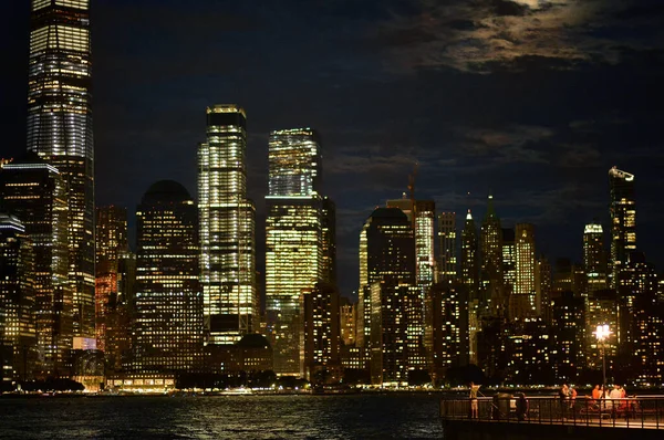 Beautiful City Skyline Night Usa — Stock Photo, Image